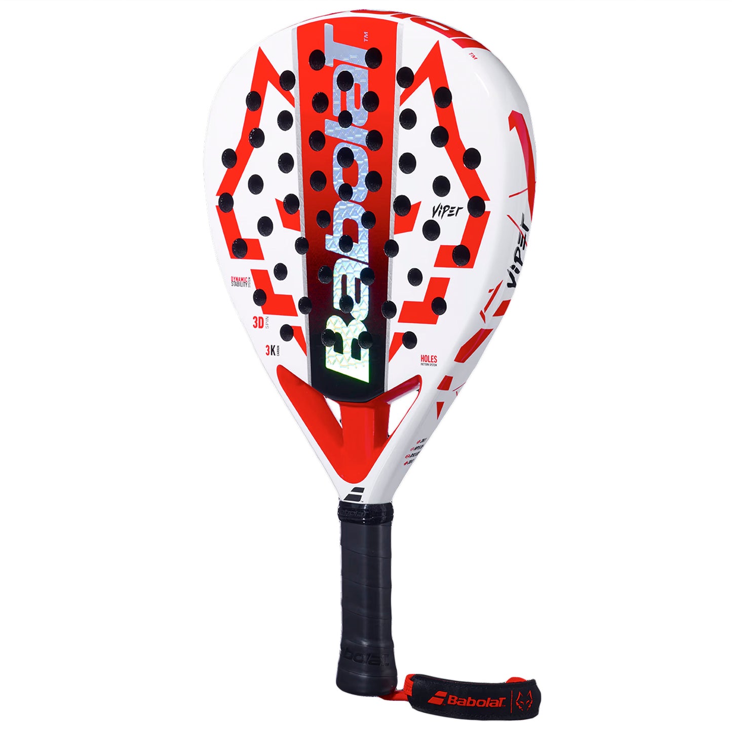 Babolat Technical Viper Juan Lebron Padel Racket (White/Red)